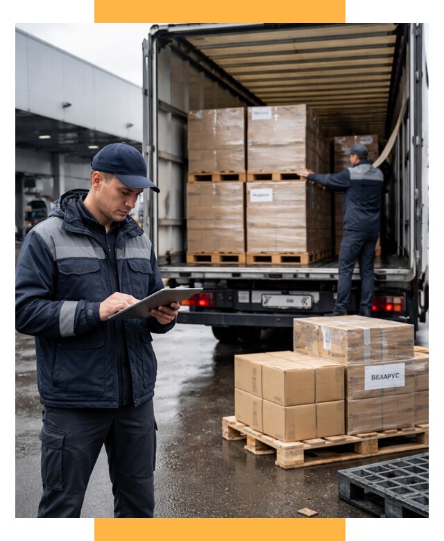 Доставка грузов из Беларуси от 15720 р. логистика СетСервис-Чрх