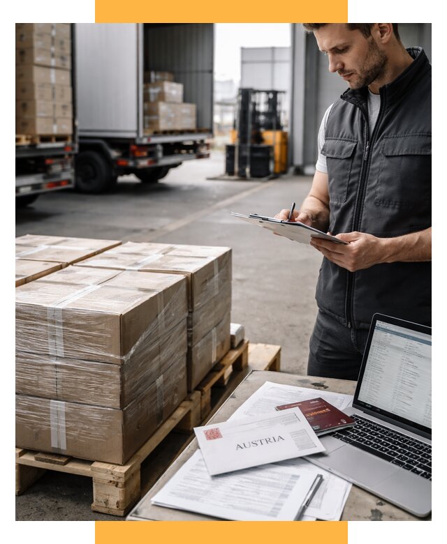 Доставка в Австрию от 68120 р. Логистика и экспорт СетСервис-Чрх