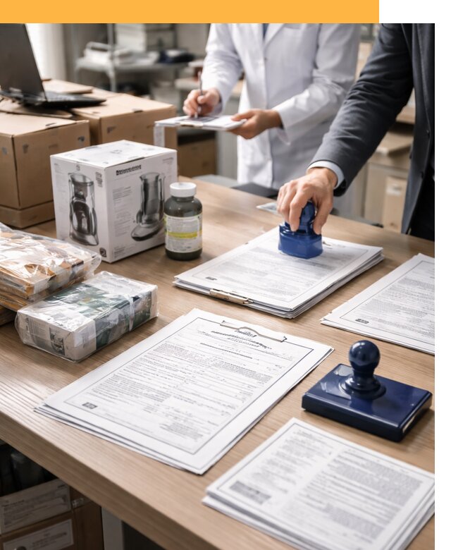 Сертификация импортных товаров от 12576 с таможенным сопровождением